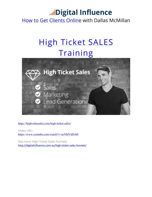 High_Ticket_Sales_Training