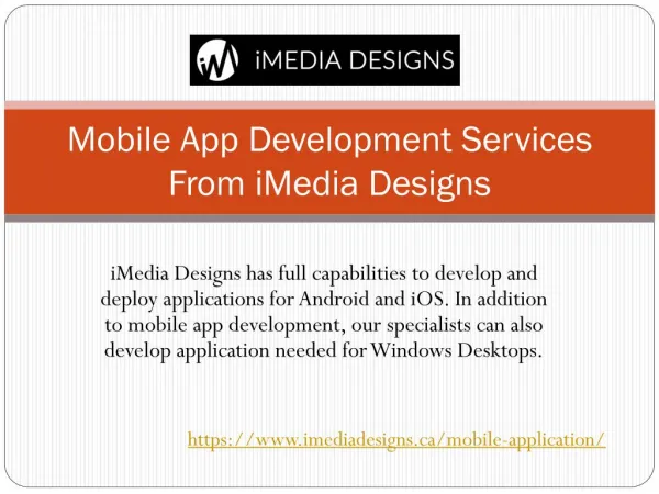 iMedia Designs - Mobile App Development Services Toronto