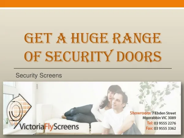 Get a Huge Range Of Security Doors