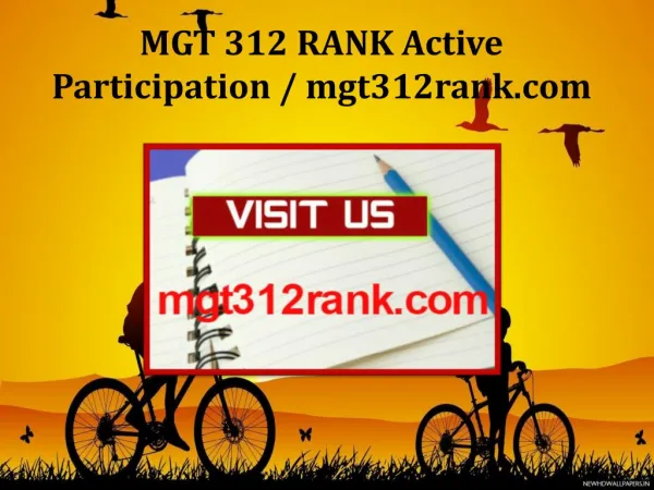 MGT 312 RANK Active Participation / mgt312rank.com