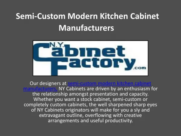Semi-Custom Modern Kitchen Cabinet Manufacturers