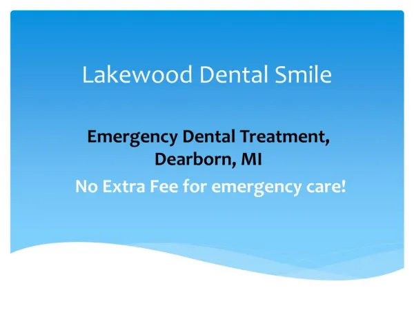 Emergency Dentist Dearborn, Mi