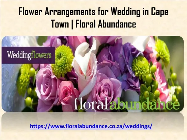 Flower Arrangements for Wedding in Cape Town | Floral Abundance