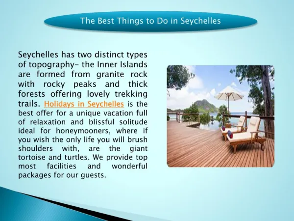 The Best Things to Do in Seychelles