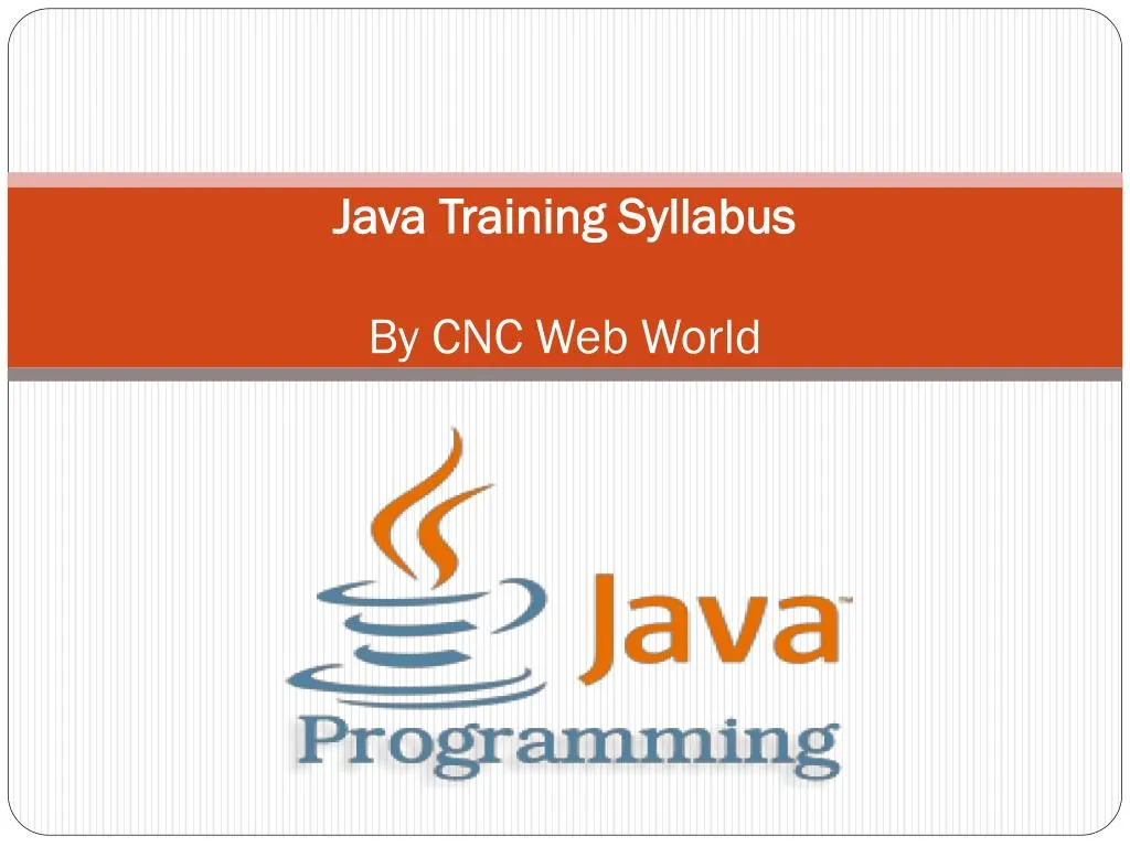 java training syllabus by cnc web world