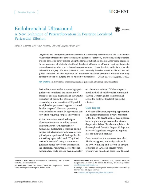 Endobronchial Ultrasound - dr deepak talwar best pulmonologist in India