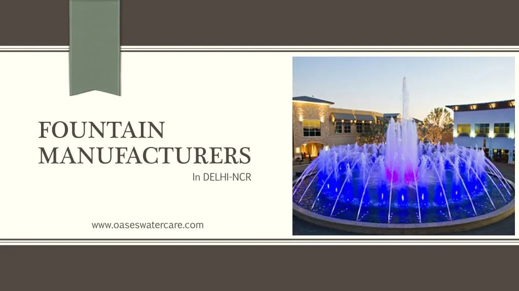 fountain manufacturers