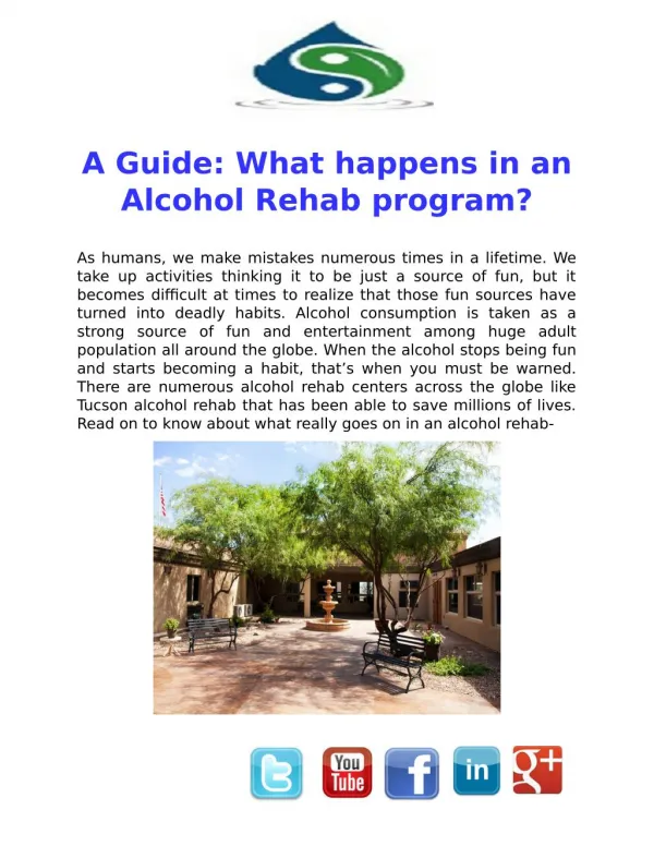 A Guide: What happens in an Alcohol Rehab program?