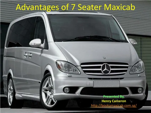 Advantages of 7 seater Maxicab