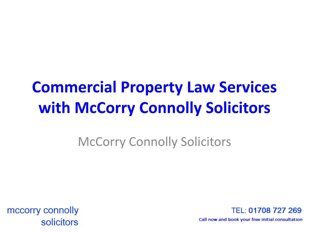 commercial property law services with mccorry connolly solicitors