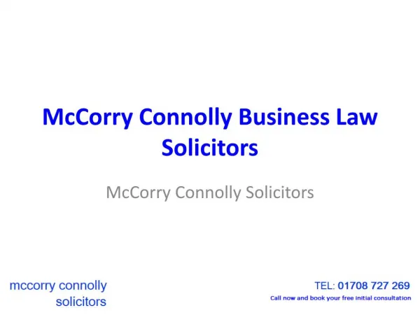 McCorry Connolly Business Law Solicitors
