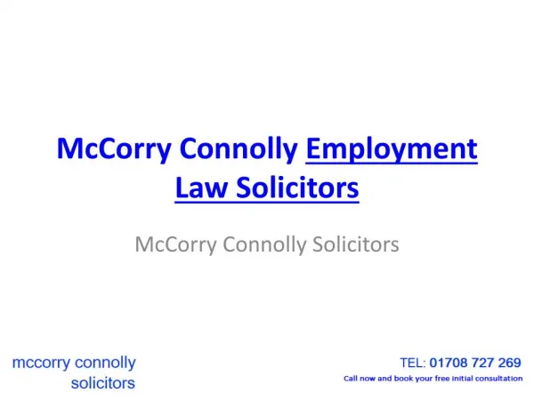 McCorry Connolly Employment Law Solicitors