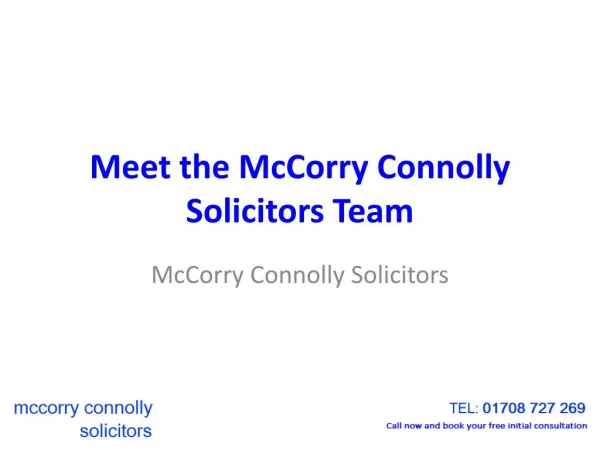 McCorry Connolly Solicitors Romford Team