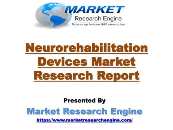 Neurorehabilitation Devices Market to Cross US$ 3 Billion by 2024