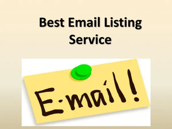 Best Email Listing Service