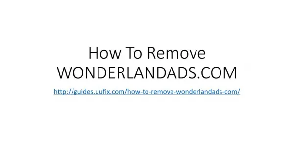How to Remove Wonderlandads.com