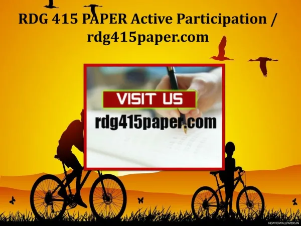 RDG 415 PAPER Active Participation /rdg415paper.com
