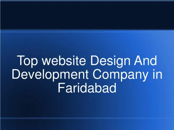 Website Designing Faridabad