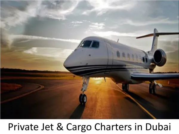 Private Jet & Cargo Charters in Dubai