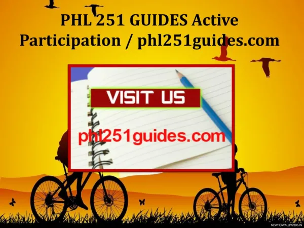 PHL 251 GUIDES Active Participation / phl251guides.com