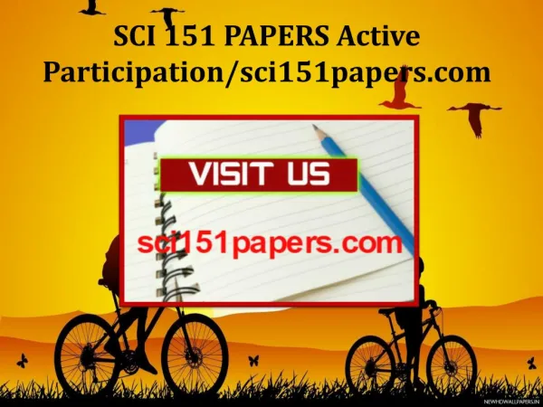 SCI 151 PAPERS Active Participation/sci151papers.com