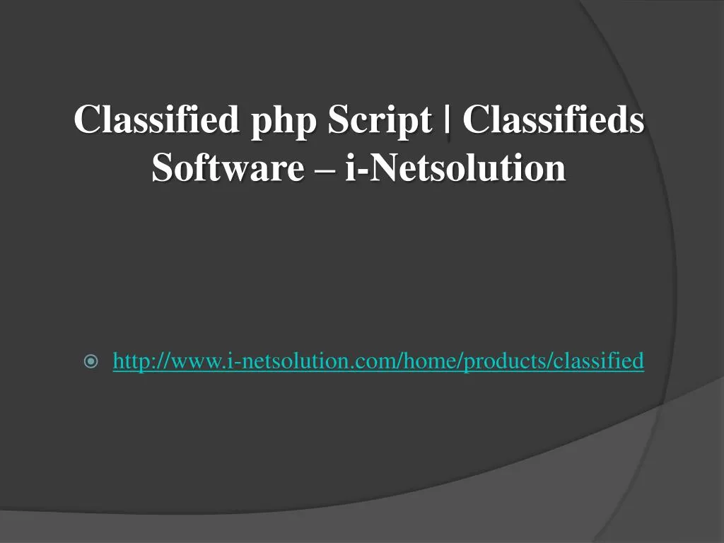 classified php script classifieds software i netsolution