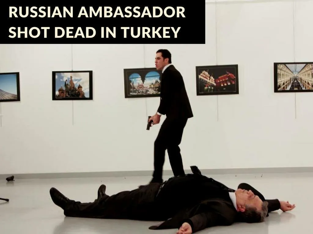 russian diplomat shot dead in turkey