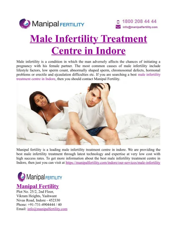 Male Infertility Treatment Centre in Indore