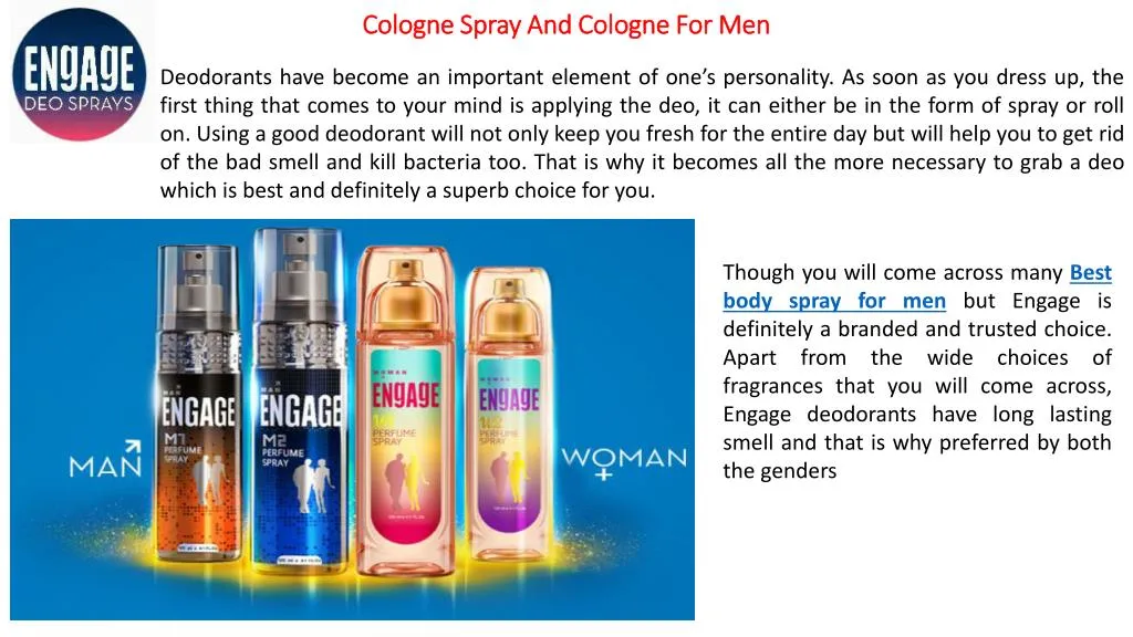 cologne spray and cologne for men