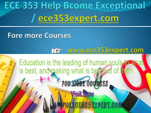 ECE 353 Help Bcome Exceptional/ ece353expert.com