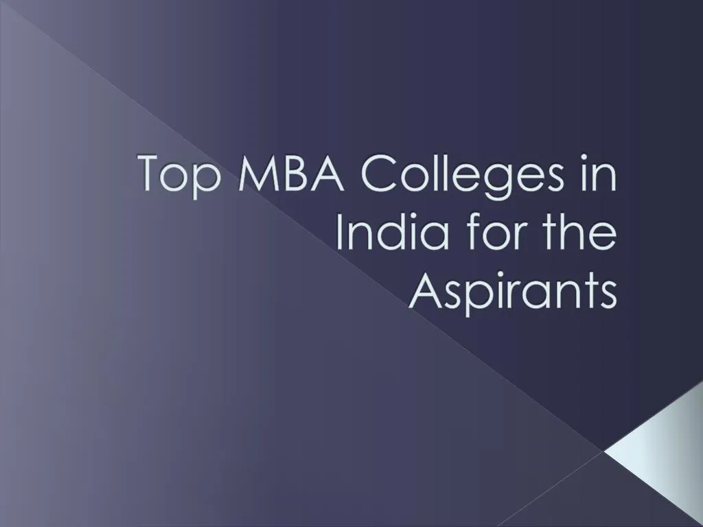 top mba colleges in india for the aspirants