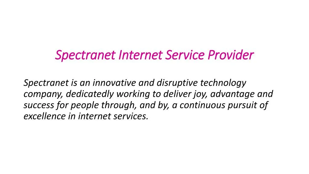 spectranet internet service provider