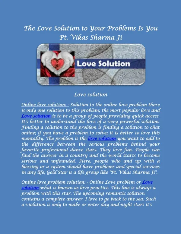 The Love Solution to Your Problems Is You Pt. Vikas Sharma Ji