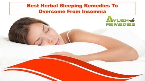 Best Herbal Sleeping Remedies To Overcome From Insomnia