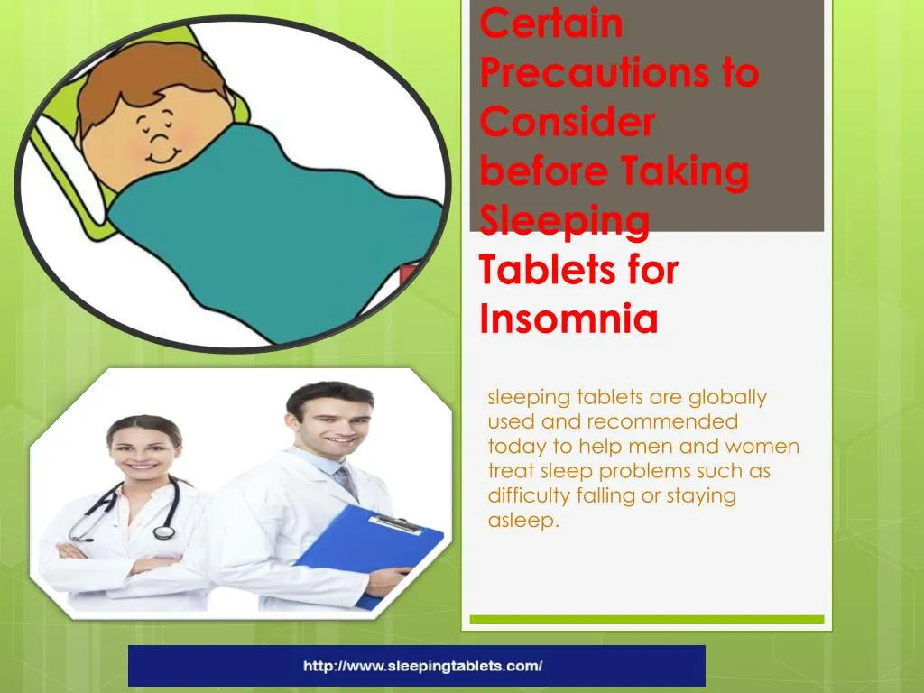 certain precautions to consider before taking sleeping tablets for insomnia