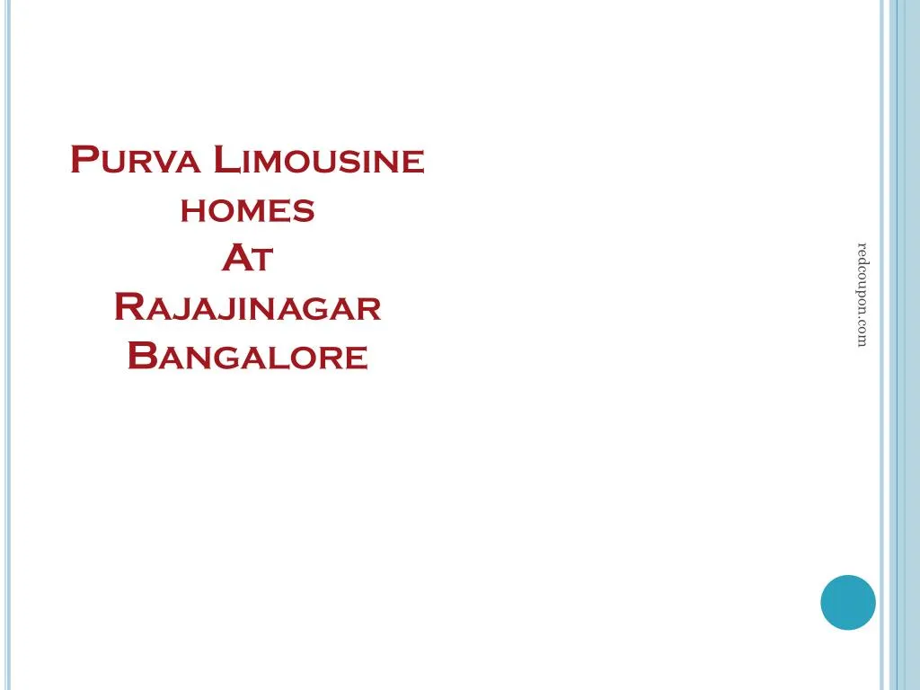 purva limousine homes at rajajinagar bangalore