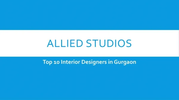 What are the Primary Services of Top 10 Interior Designers in Gurgaon?