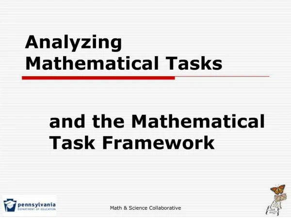 Analyzing Mathematical Tasks
