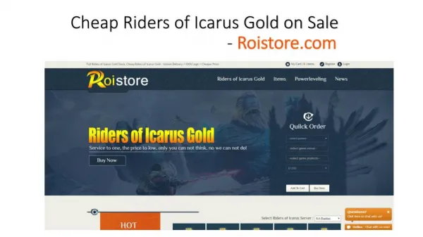About Roistore, About Riders of Icarus Gold