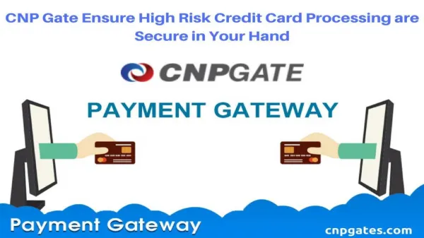 CNP Gate Ensure High Risk Credit Card Processing are Secure in Your Hand