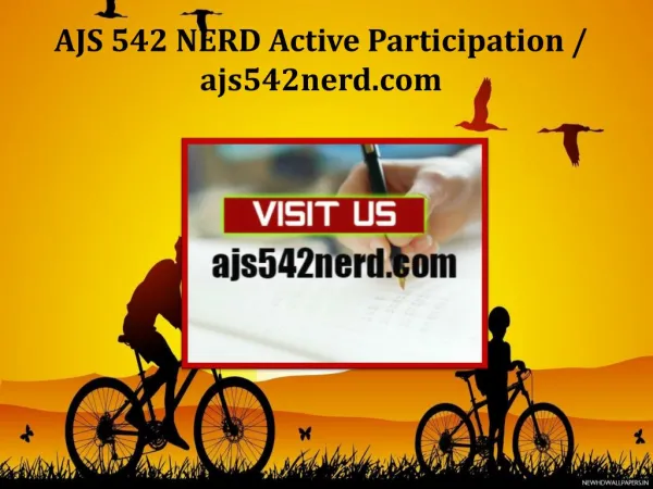 AJS 542 NERD Active Participation/ajs542nerd.com