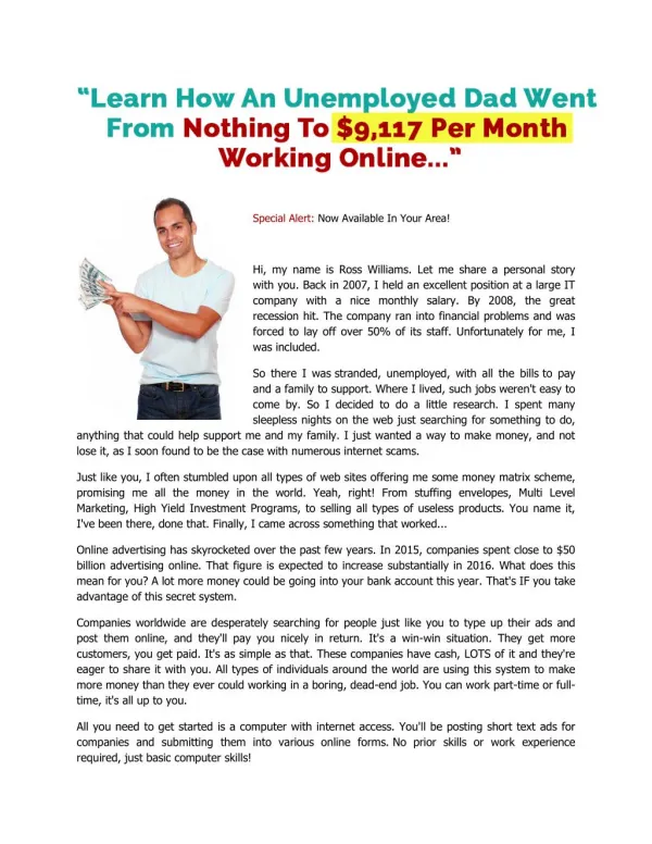 Online legit job - Earn easily $9,117 Per Month