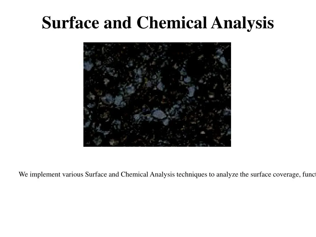 surface and chemical analysis