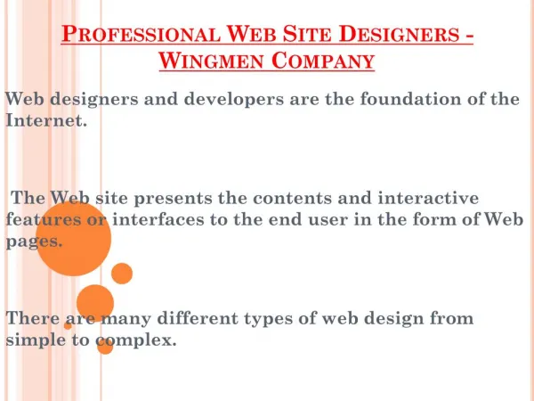 Desing Your Website With Wingmendesing Company