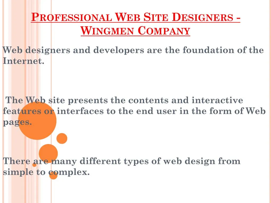 professional web site designers wingmen company
