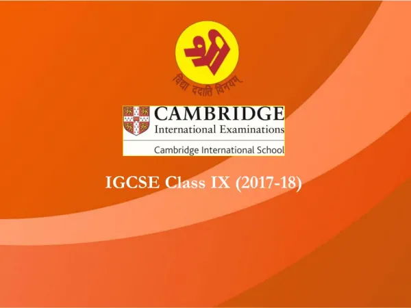 IGCSE board offered by The Shri Ram School