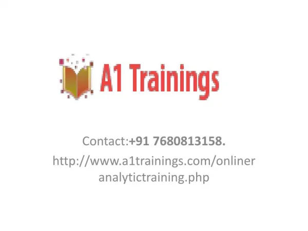 R analytics online trainings-course content