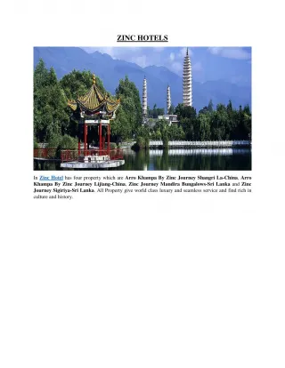 Zinc Hotels - slide 1