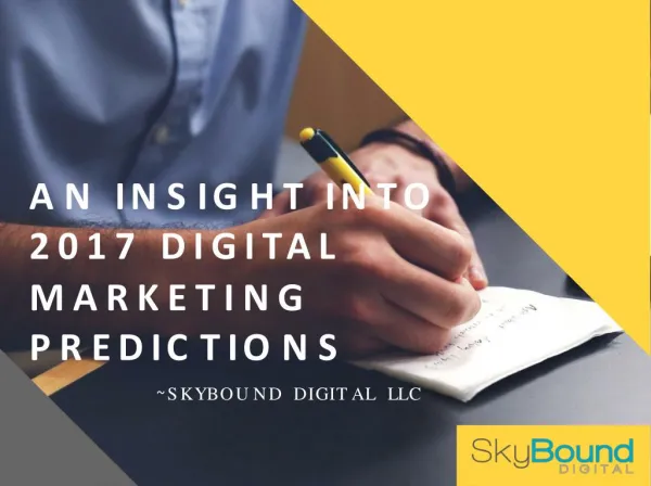 An Insight Into 2017 Digital Marketing Predictions