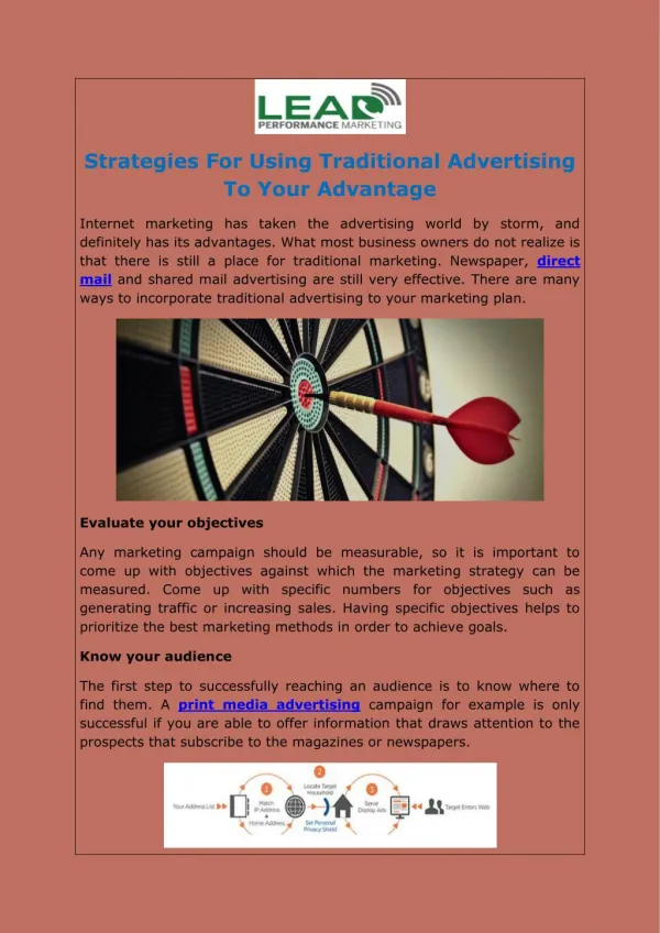 Strategies For Using Traditional Advertising To Your Advantage